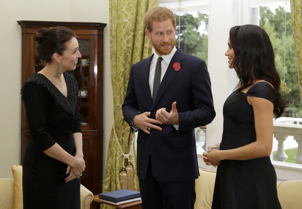 Meghan Markle Navy Gabriela Hearst Dress in New Zealand