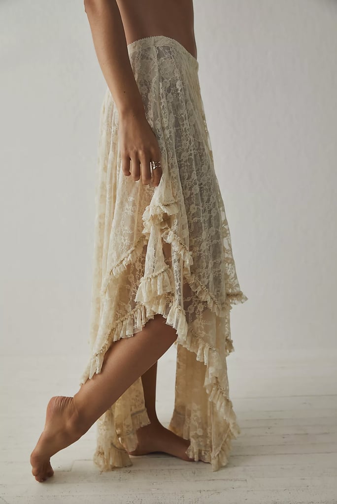Free People Intimately French Courtship Maxi Slip Skirt