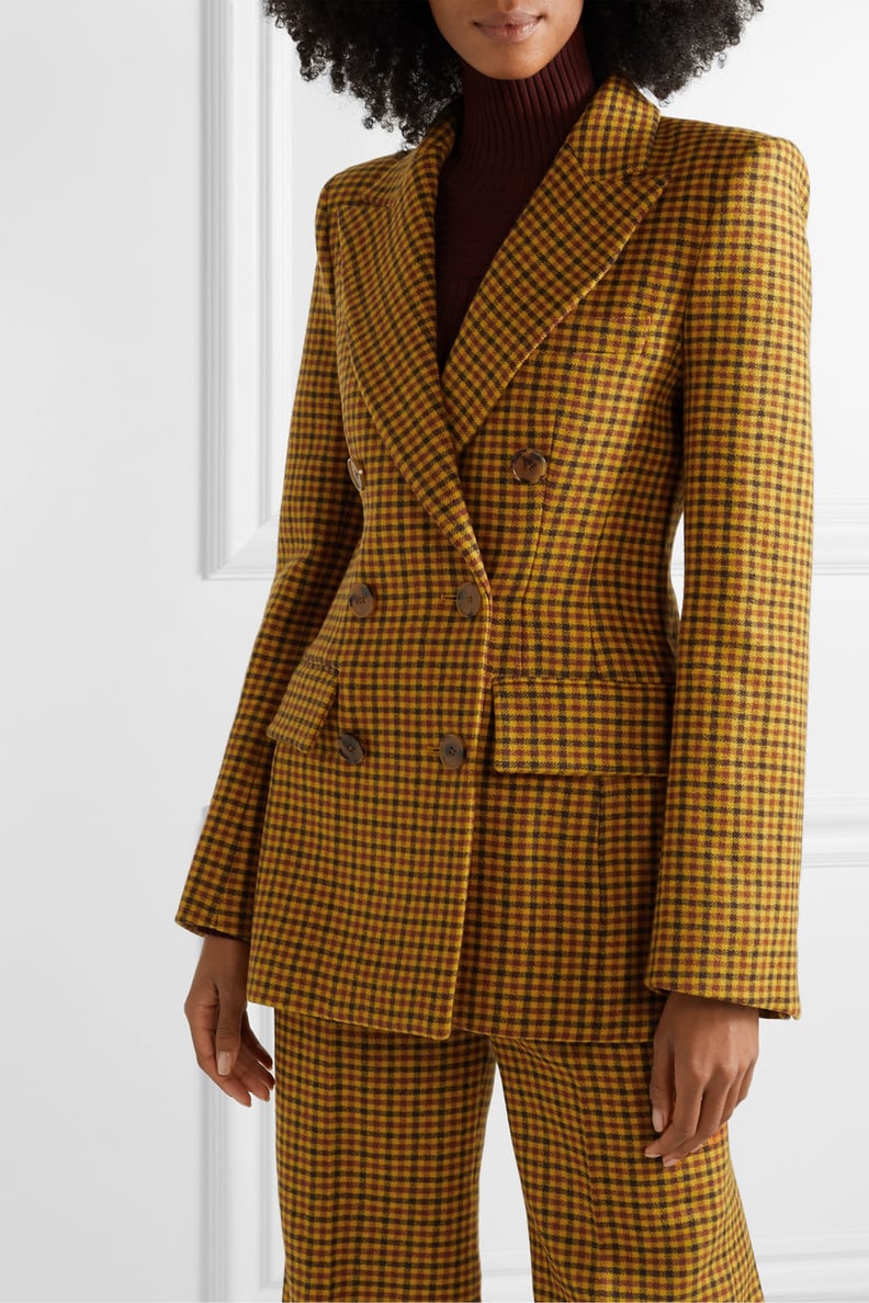 Khaite Darla Checked Wool Blazer