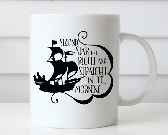 Peter Pan quote mug