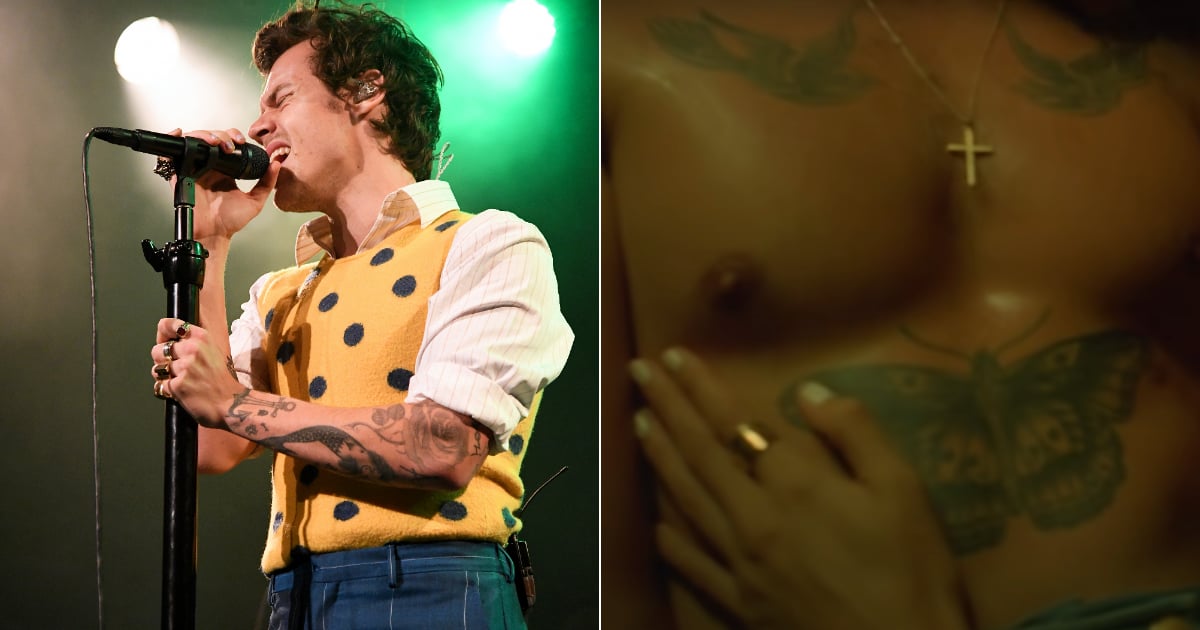 Harry Styles Adds an “Olivia” Thigh Tattoo to His Collection