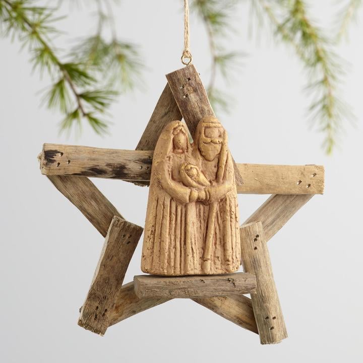 Driftwood Nativity Scene Ornament