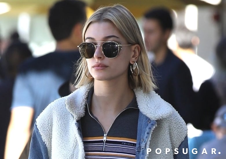Hailey Baldwin Makes Athleisure Look Chic in a Ribbed One-Shoulder