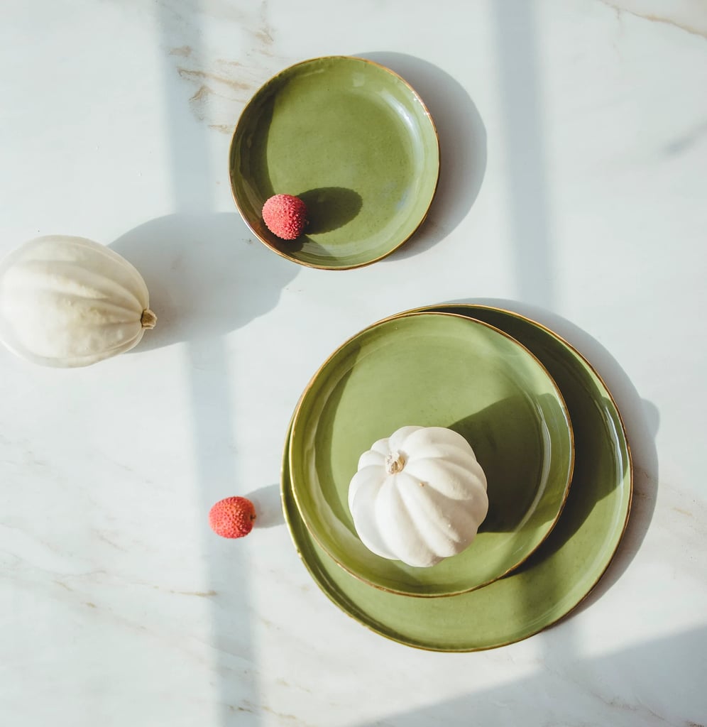 Expanded Colour Palette: Green Ceramic Plates (Set of 3)