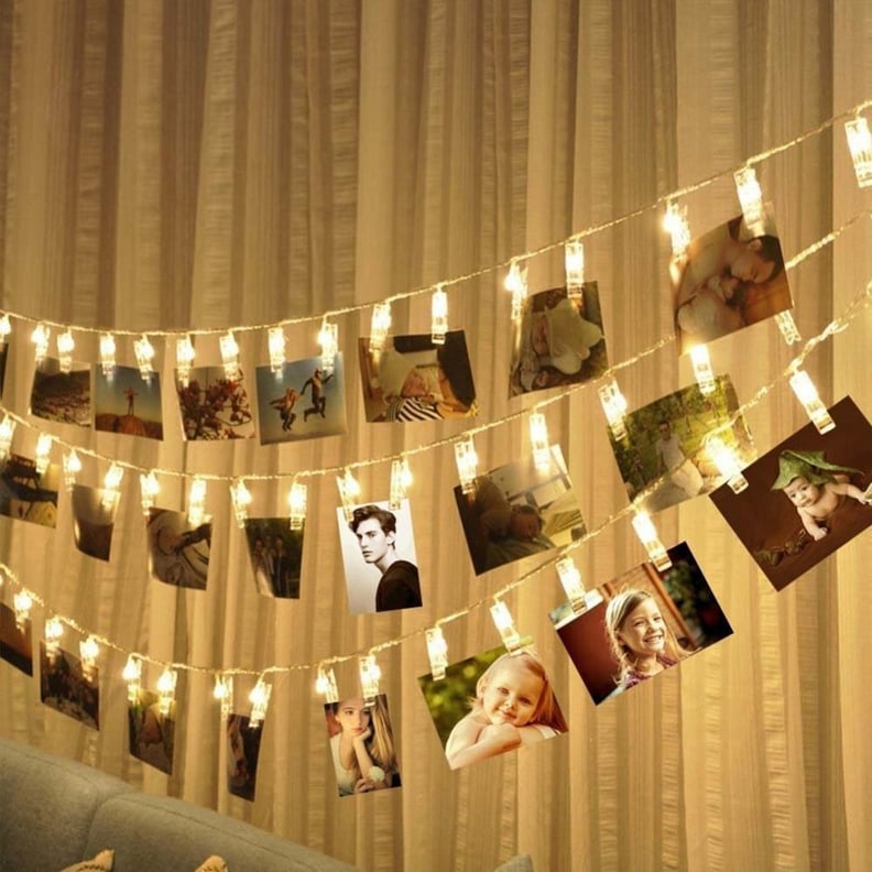 Personal Home Decor For a 12-Year-Old: LED Photo Clips String Lights