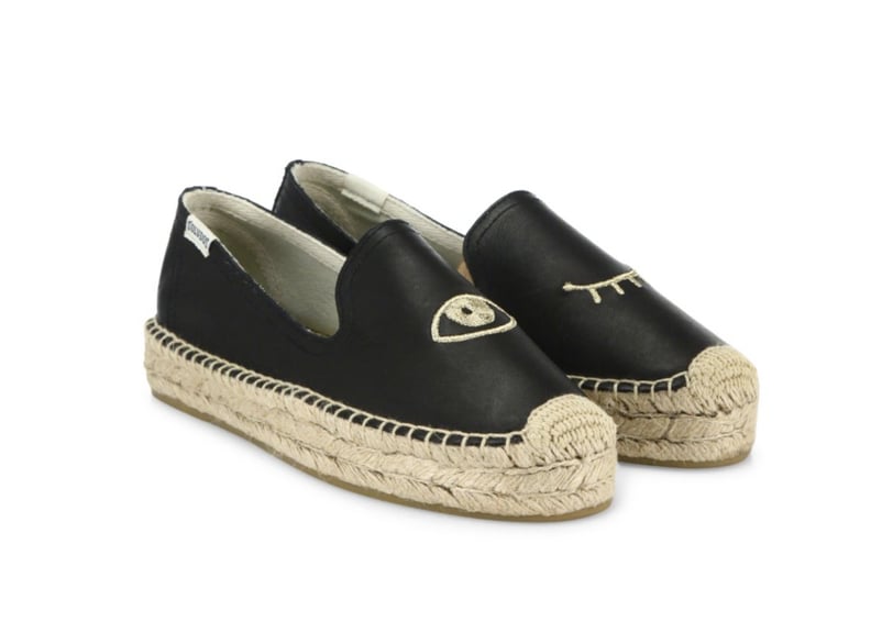 Soludos x Jason Polan Wink Leather Platform Espadrilles