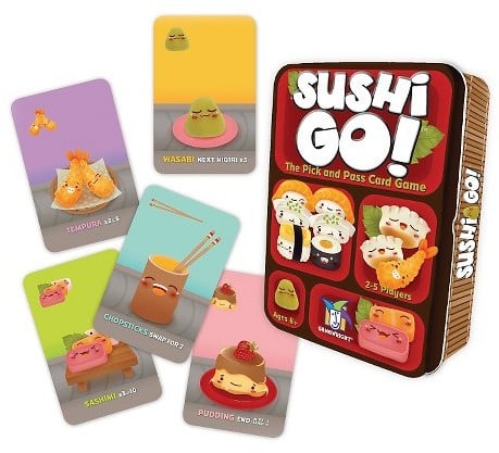 一个12岁的有趣的策略游戏:寿司去吧!纸牌游戏