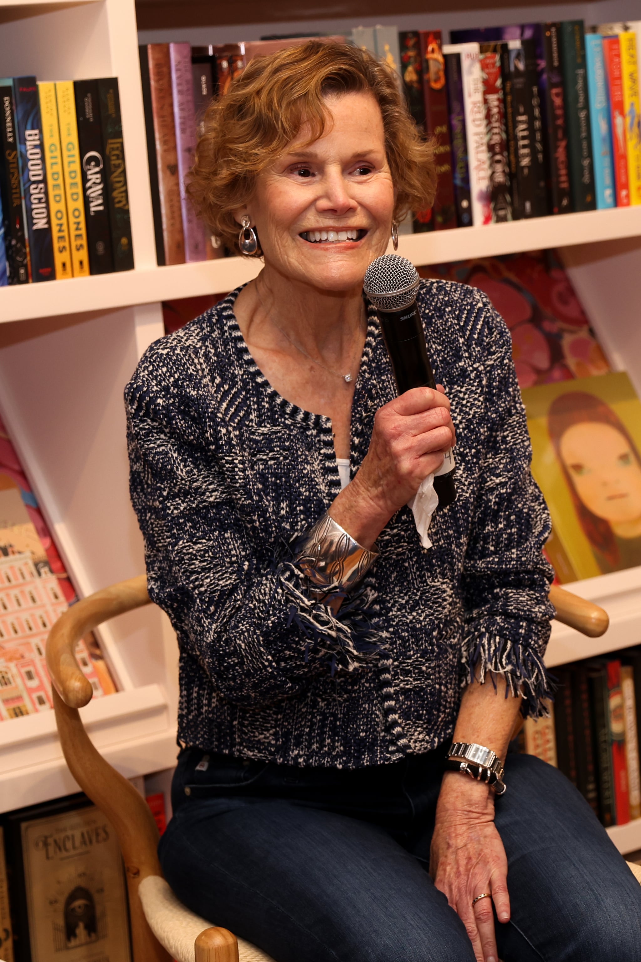 STUDIO CITY, CALIFORNIA - APRIL 17: Judy Blume speaks during the Q&A and reception with Judy Blume celebrating Prime Video's 