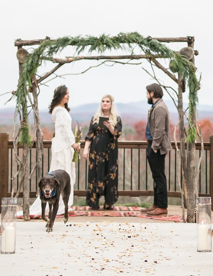 boho winter wedding guest