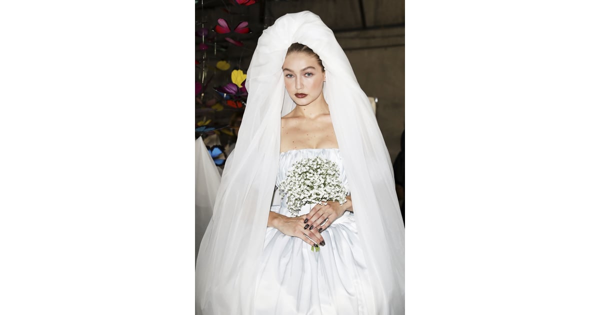 Gigi Hadid as a Bride in Moschino's Spring / Summer 2020 Show Gigi