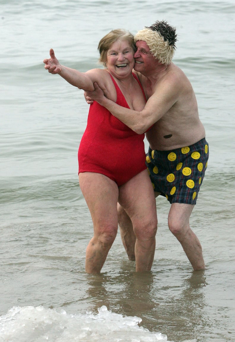 Elderly Couple Having a Great Time