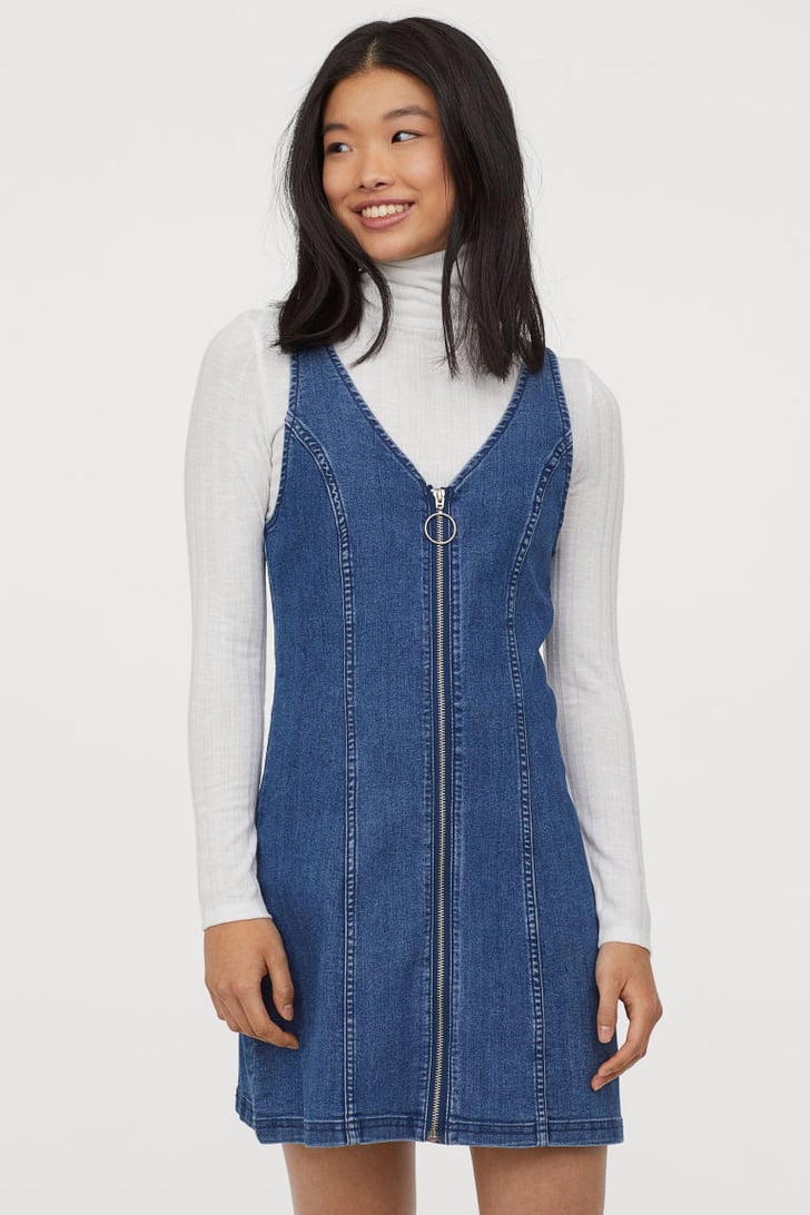 H&M Short Denim Dress Best H&M Spring Clothes 2019 POPSUGAR Fashion
