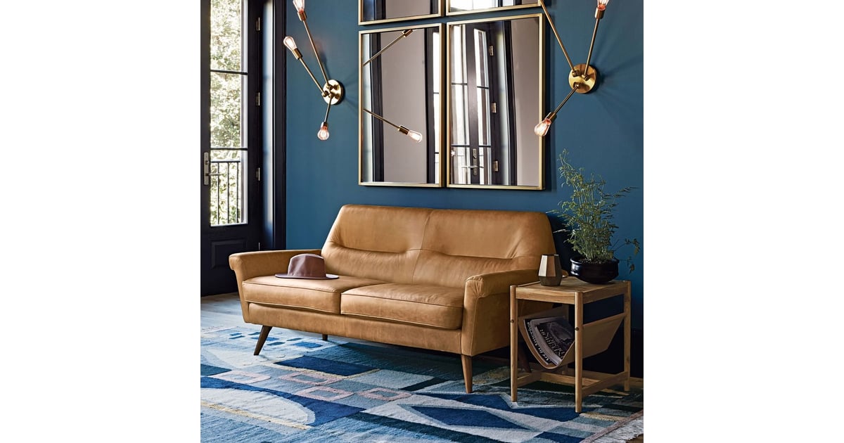 For Small Spaces West Elm Denmark Leather Sofa The Best and Most