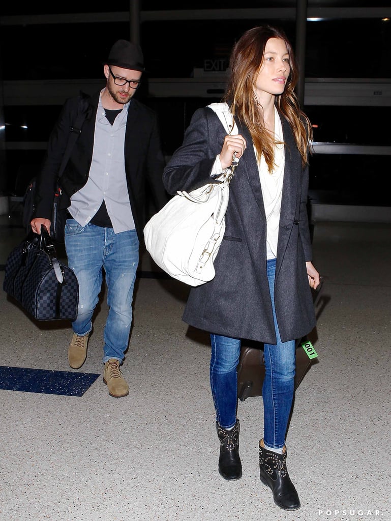 Jessica Biel and Justin Timberlake at the Airport