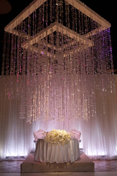 All eyes will really be on you with this sweetheart table.