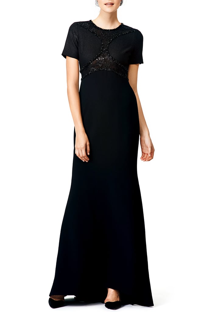 Badgley Mischka Cut to Black Gown