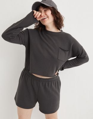 Aerie Sunday Soft Cropped Crew Sweatshirt