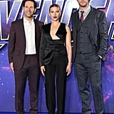 Scarlett Johansson Black Suit at Avengers Endgame Red ...