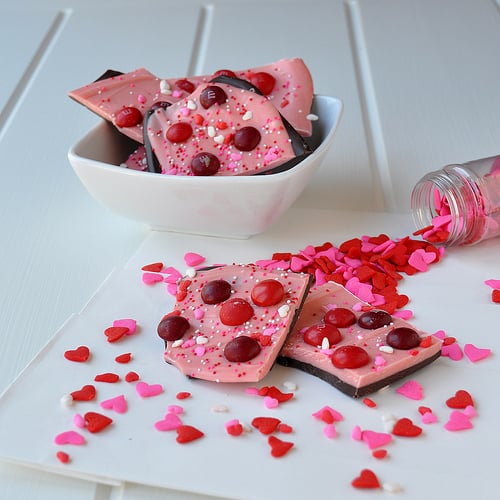 Chocolate Cherry Valentine's Bark