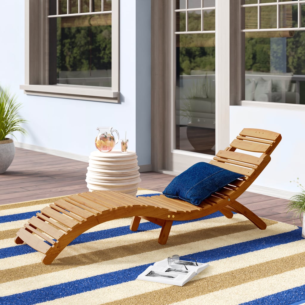 Tifany Wood Outdoor Chaise Lounge