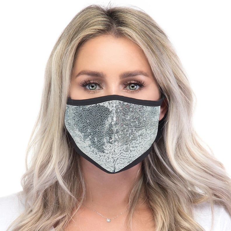 Mother Bee Maternity Silver Sequin Face Mask