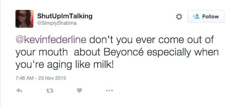 Kevin Federline Tweets About Beyonce 2015