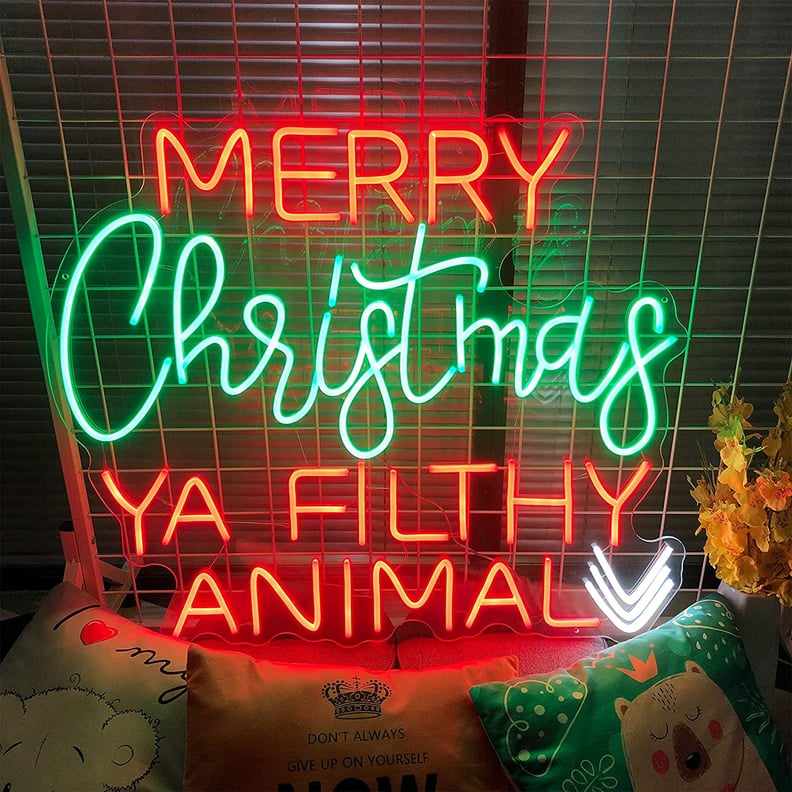 ZPLNOSIN Merry Christmas Ya Filthy Animal Neon Sign