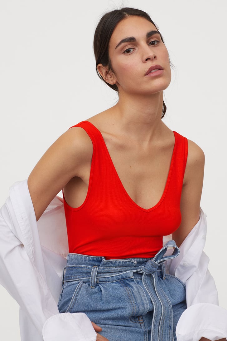 Ribbed Bodysuit Best H&M Clothes For Women Under 20 POPSUGAR