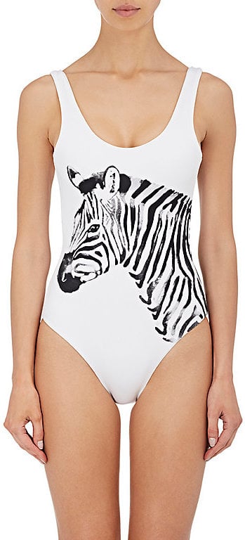 There's no denying you'll have the most unique beach look in the Onia Women's Kelly Zebra-Print One-Piece Swimsuit ($225).