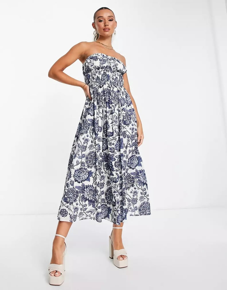 princess polly baby blue dress Vintage 90s Strapless Jersey Maxi Dress With Rhinestone Loops – Call Me The  Breeze main image 0