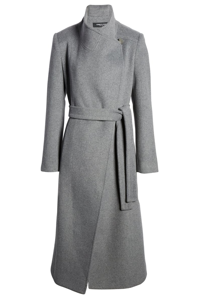 Kenneth Cole New York Fencer Melton Wool Maxi Coat