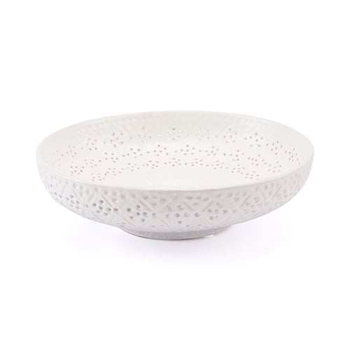 White Walkers: Zuo Modern Contemporary Floral Bowl White
