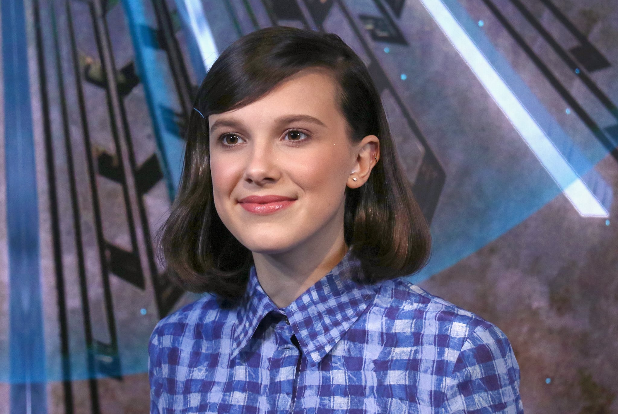 NEW YORK, NY - NOVEMBER 20:  Actress Millie Bobby Brown lights The Empire State Building in honour of Unicef and World Children's Day on November 20, 2018 in New York City.  (Photo by Jim Spellman/WireImage)