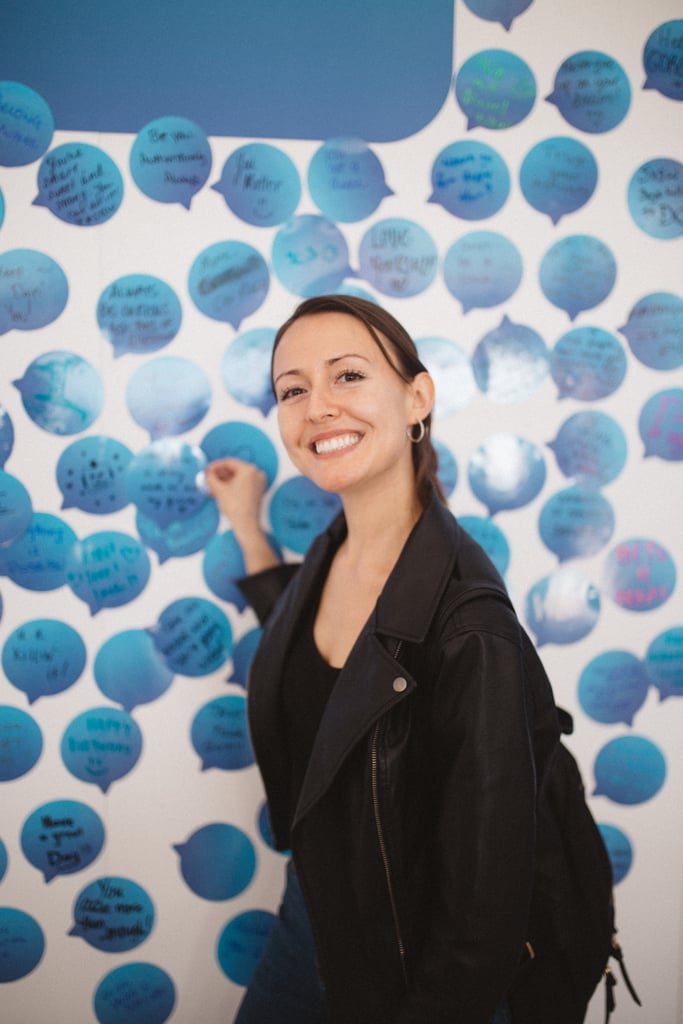 A woman added a message to the wall.