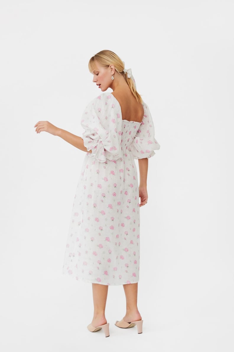 Sleeper “Atlanta” Linen Dress in Roses