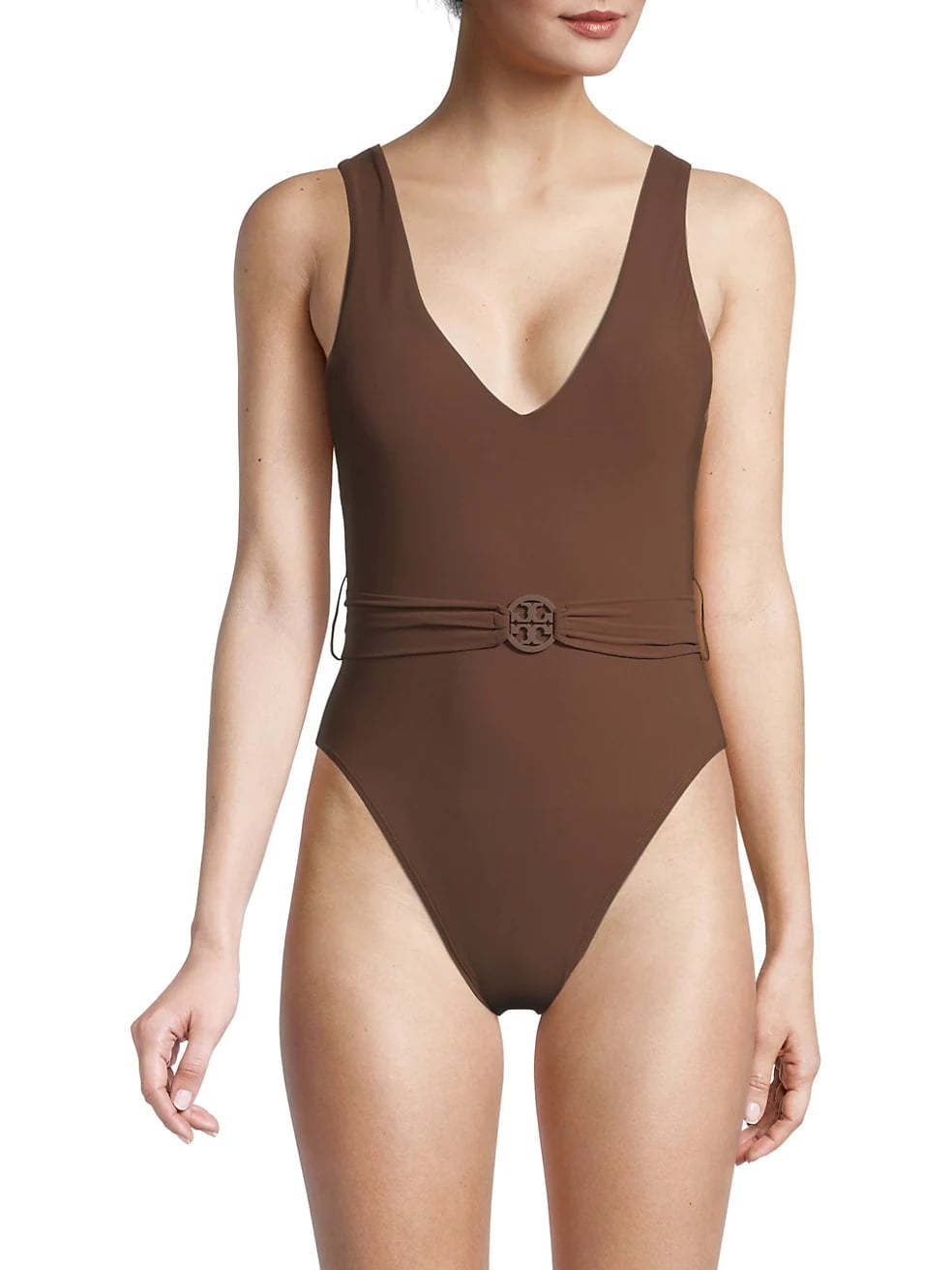 Tory Burch Miller Belted One-Piece Swimsuit | If You Ask Us, These 17 Saks  Fifth Avenue Pieces Are Totally Worth the Investment | POPSUGAR Fashion  Photo 17