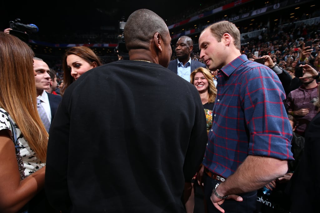 Prince William and Kate Middleton at Brooklyn Nets Game