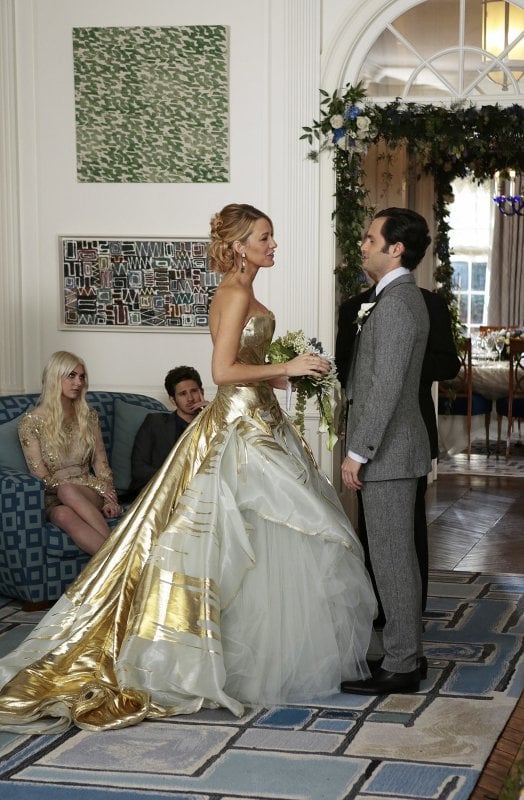 Blake Lively Tried On Her Character S Wedding Dress The Day After Her Actual Wedding To Ryan