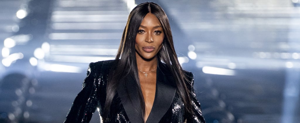Naomi Campbell Closed the Saint Laurent Show in a Fierce Sequin Suit
