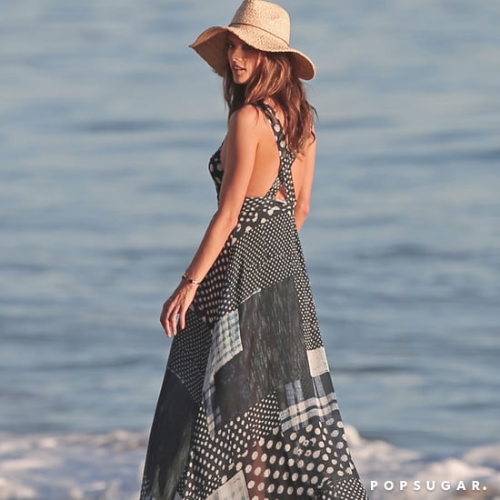 Alessandra Ambrosio Models on the Beach in Malibu