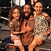 Jason Momoa on Aquaman Set With His Kids 2017