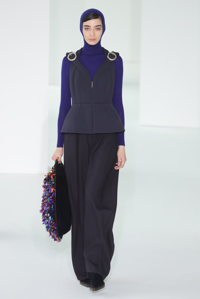 Models Carried Ginormous Sequined Circle Bags
