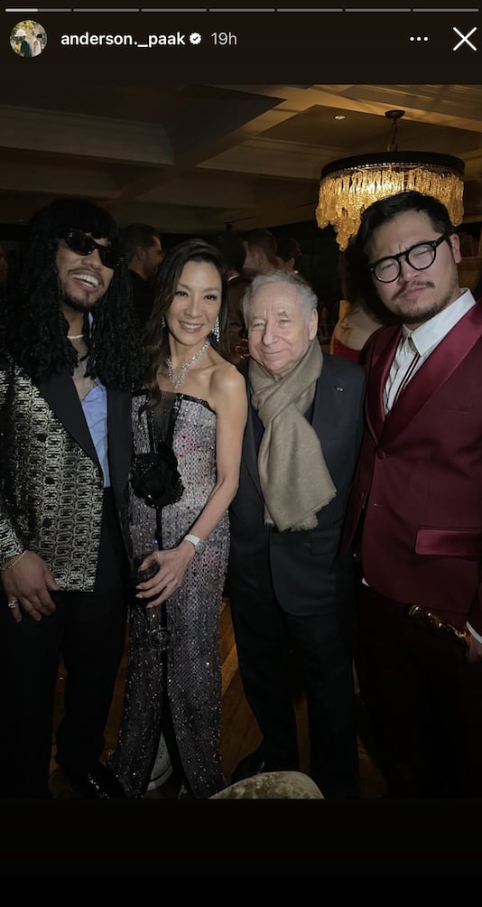 Anderson .Paak, Michelle Yeoh, Jean Todt, and Daniel Kwan