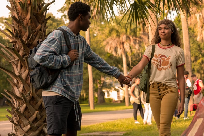 Kiara's Graphic Tee and Headband on "Outer Banks" Season 2