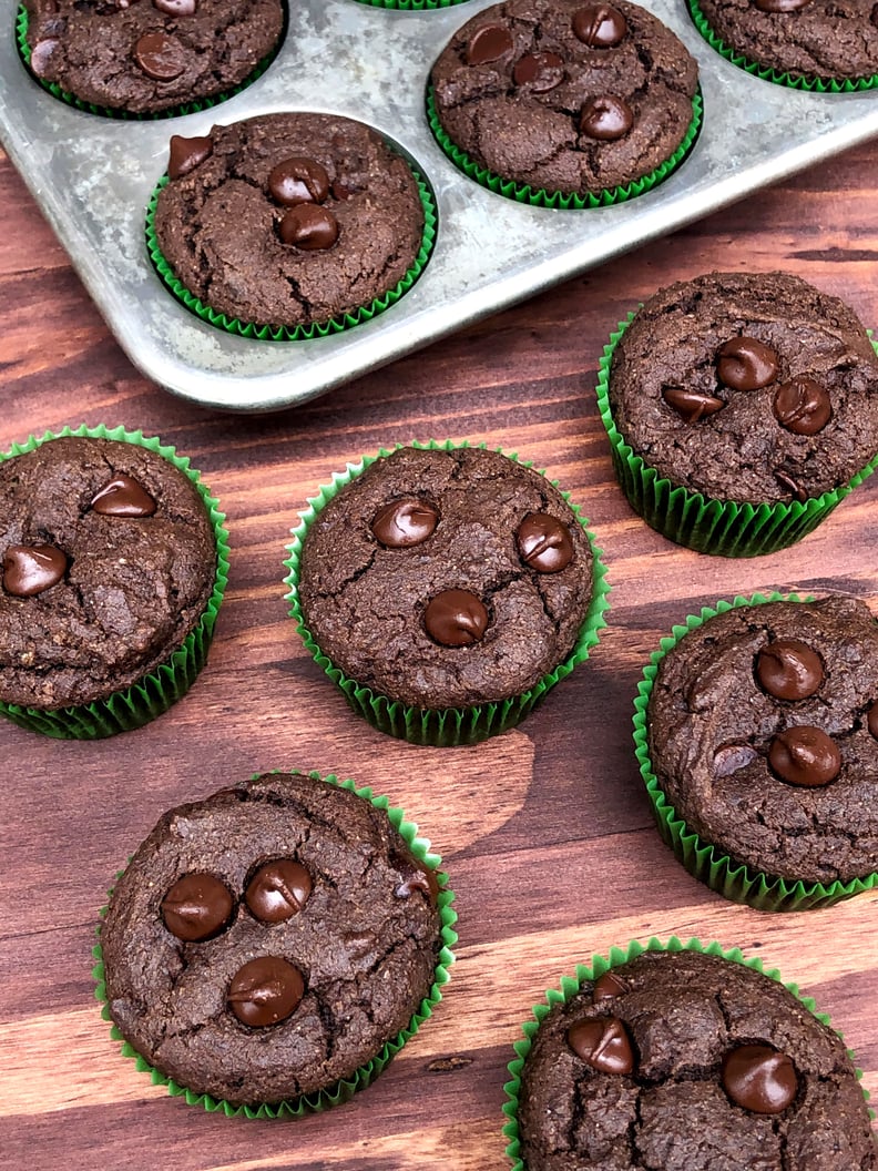 Double Chocolate Chip Mint Vegan Protein Muffins