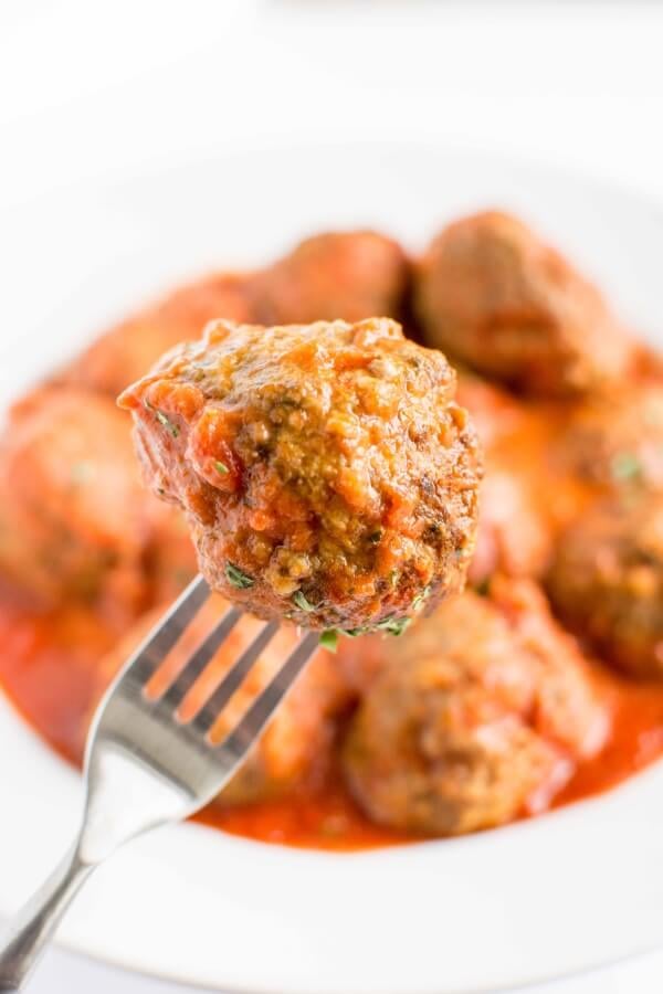 Crockpot Meatballs in a Creamy Tomato Sauce