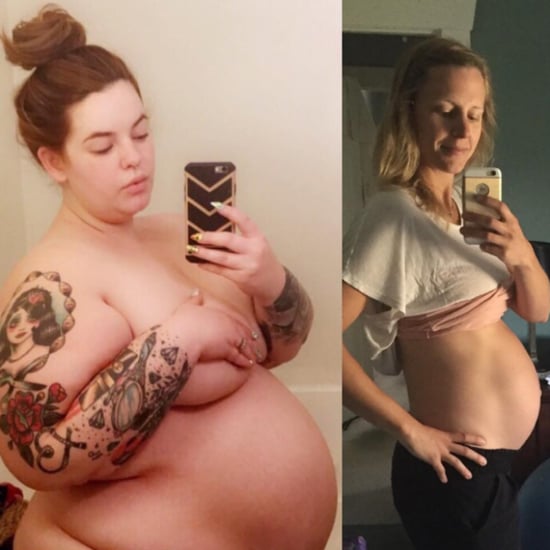 Side-by-Side Pregnancy Comparison Photo