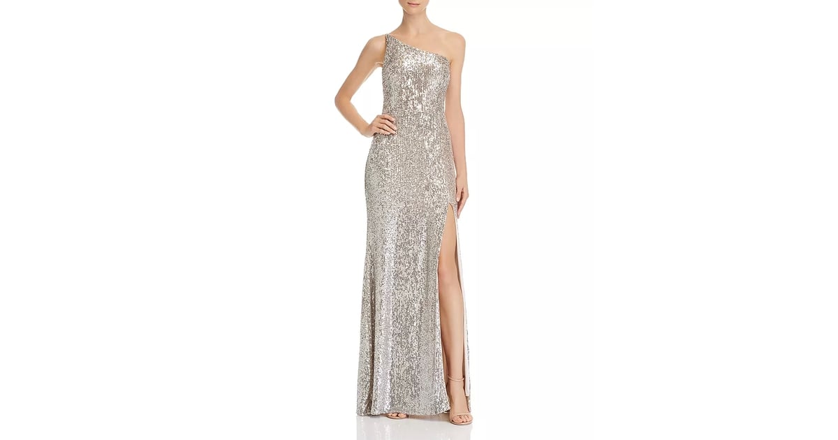 Avery G One-Shoulder Sequin Gown | J Lo