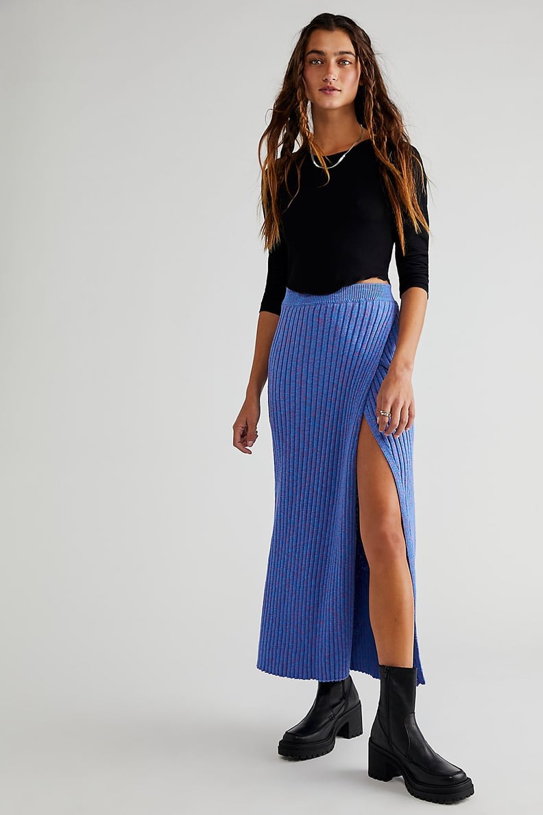 A Slit Skirt: Free People Better Days Midi Skirt