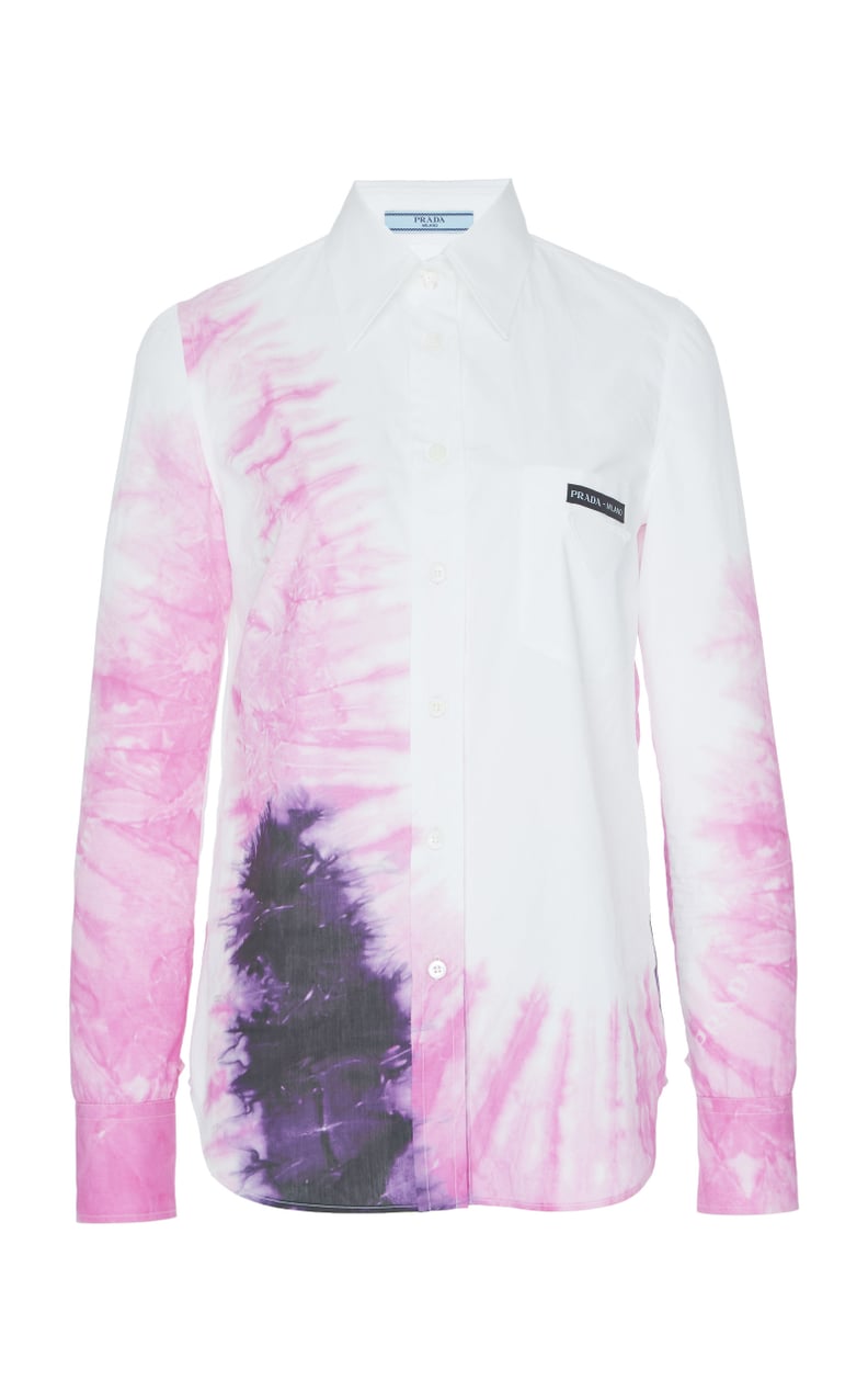 Prada Tie-Dye Cotton-Poplin Shirt